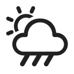 Weather Rain Showers Day SVG Icon